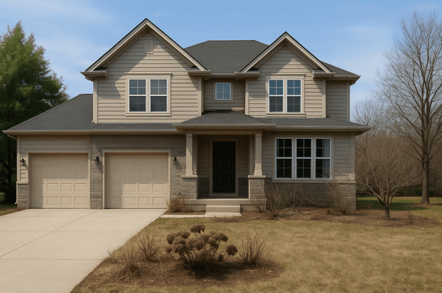 Original house before landscaping